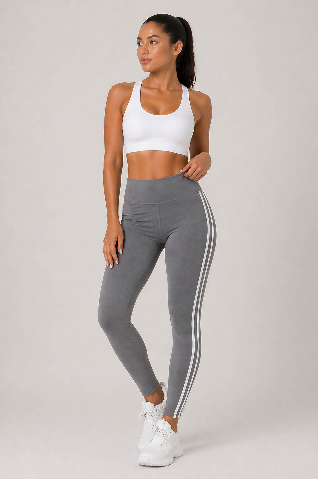 Da Donna Leggings Slim Fit Elasticizzati con Banda Laterale Dinamica