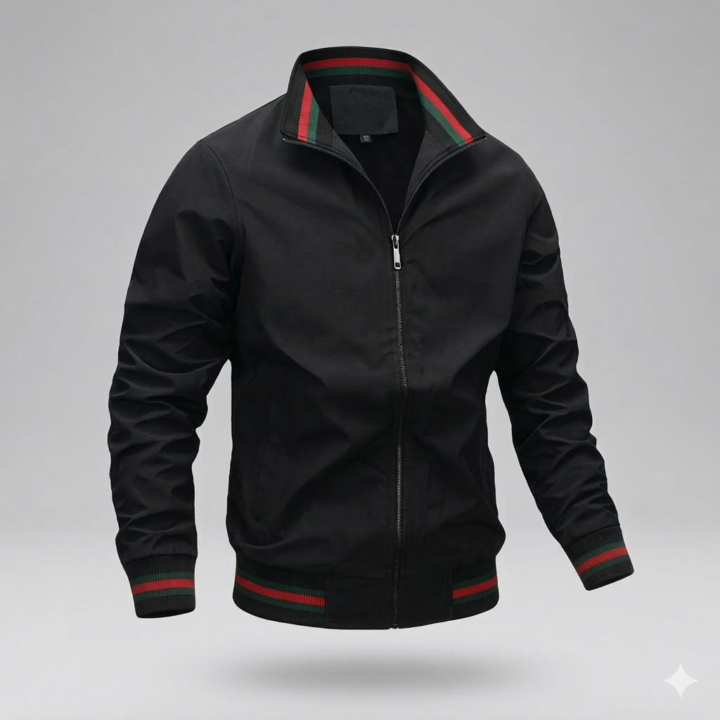 Da Uomo Giacca Leggera Con Zip Frontale Urbano Essenziale