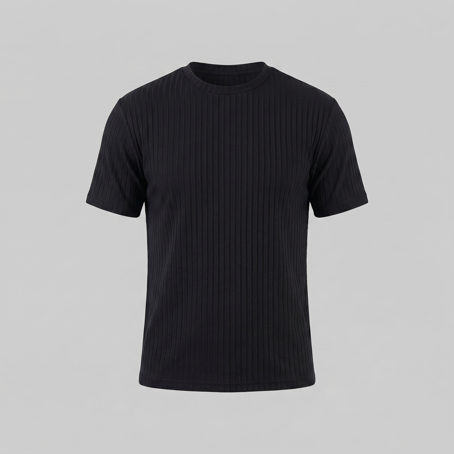 Da Uomo T-Shirt a Costine Girocollo Slim Fit