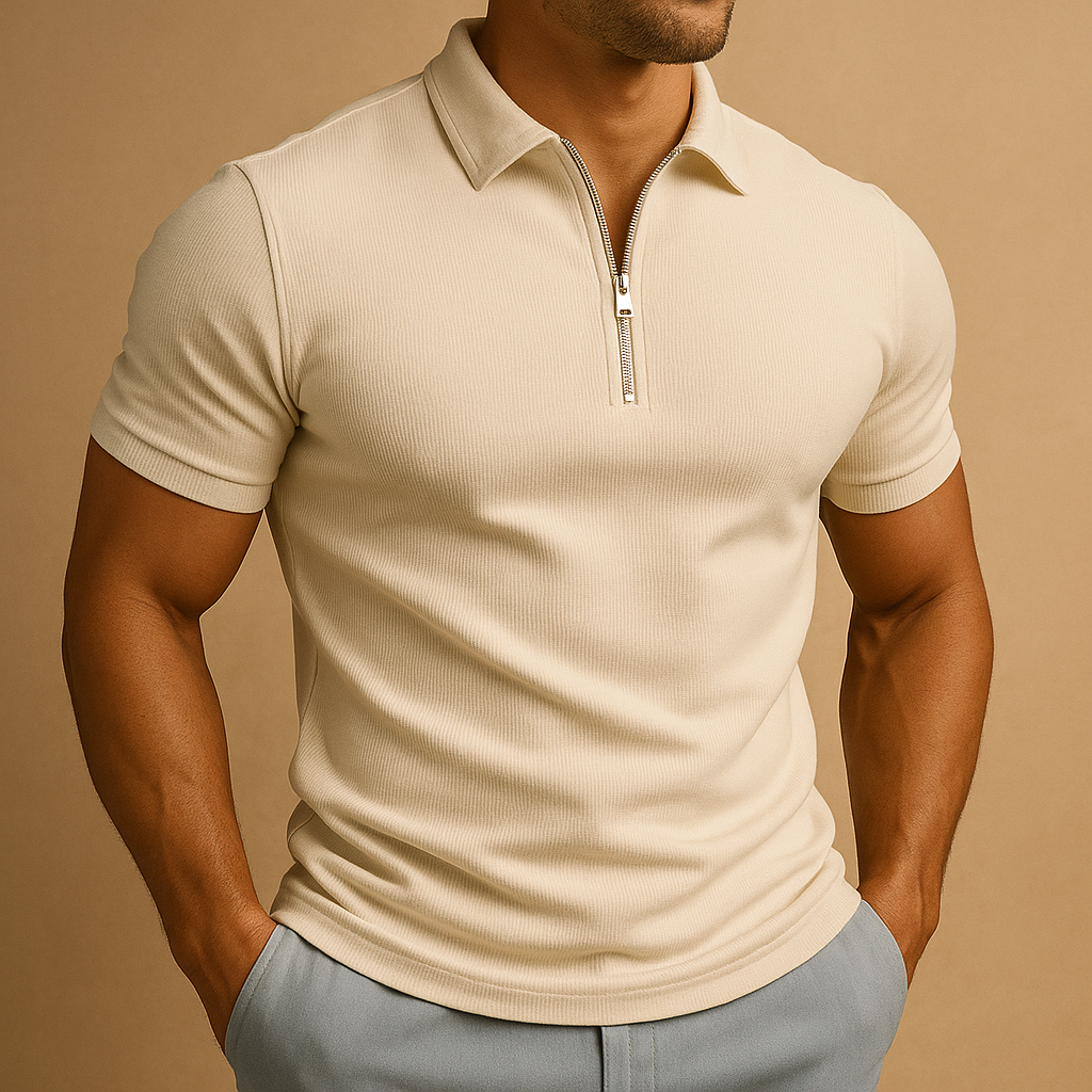 Men's Slim Modern Essential Zip Polo