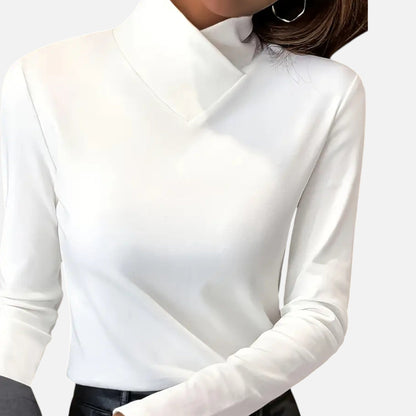 Da Donna Blusa Collo Incrociato Eleganza Casual Moderna
