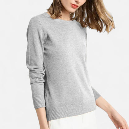 Da Donna Maglia Girocollo Minimal in Maglia Morbida