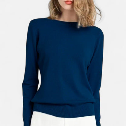 Da Donna Maglia Girocollo Minimal in Maglia Morbida