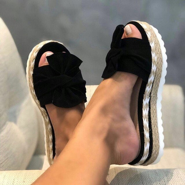 Da Donna Sandali Platform Intrecciati con Fascia Morbida