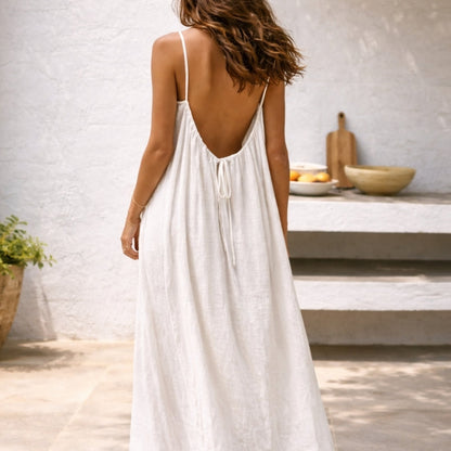 Women's Maxi Dress Adjustable Straps Loose Fit Relaxed Modern