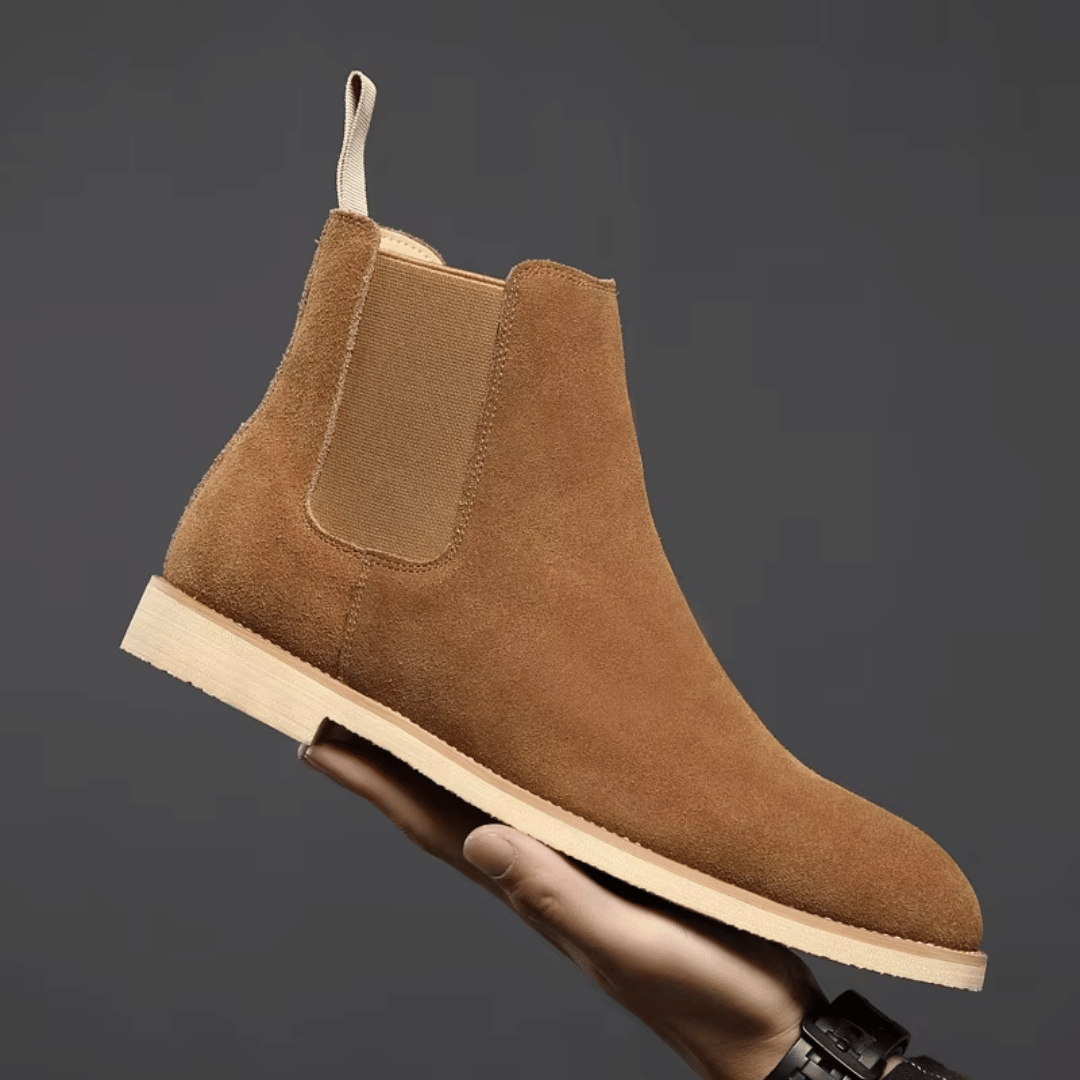 Da Uomo Stivaletti Chelsea Scamosciati Linea Minimal Casual Moderna