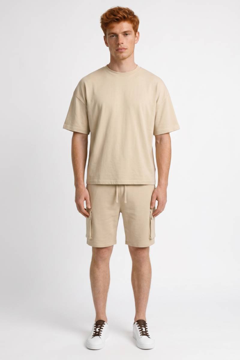 Da Uomo Set con T-Shirt Oversize e Shorts Cargo