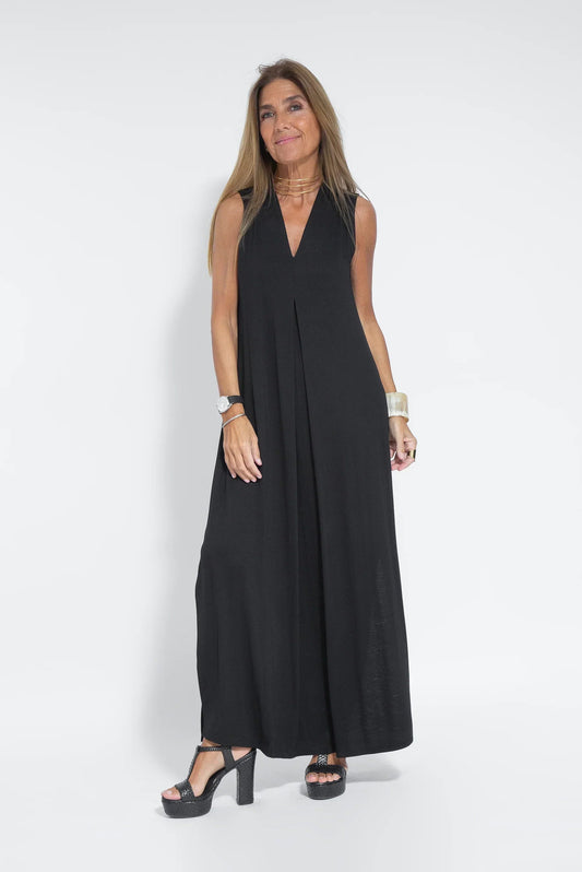Da Donna Abito Maxi Scollo V Smanicato Eleganza Moderna