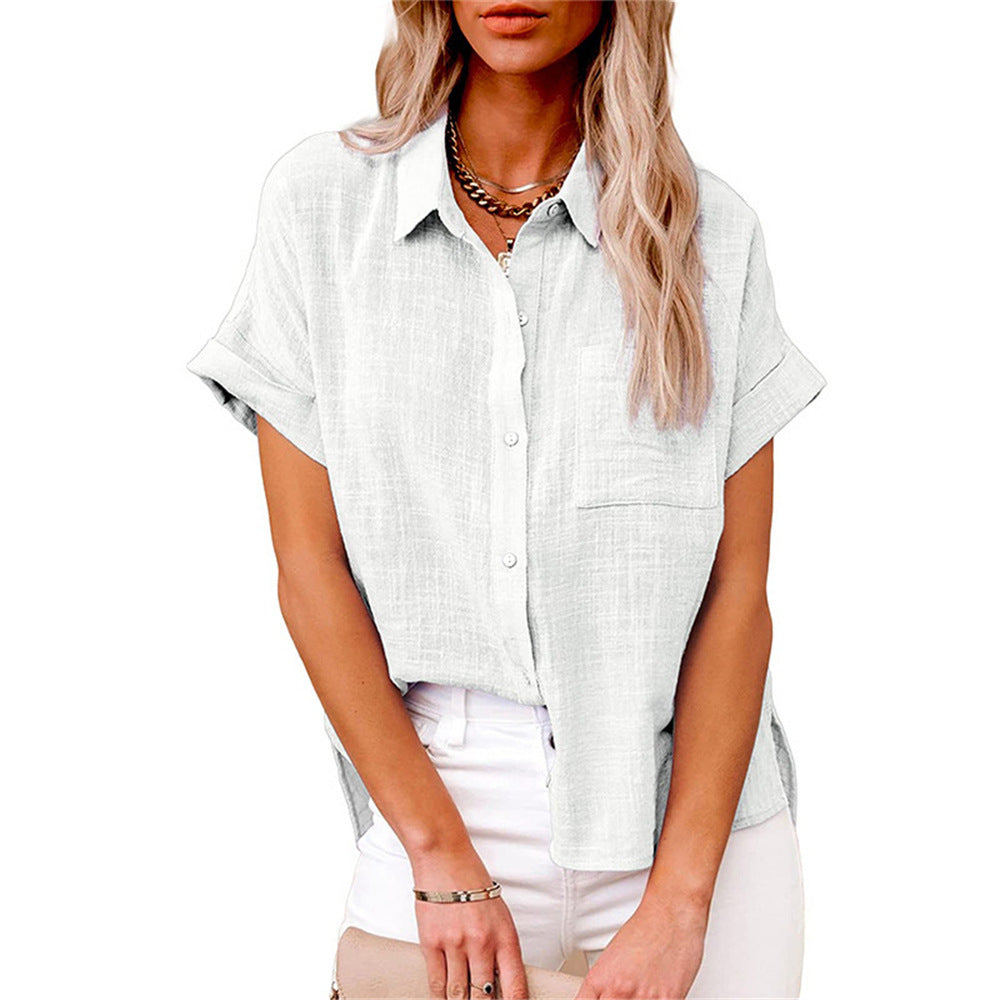 Da Donna Blusa Morbida con Chiusura Frontale Essenziale