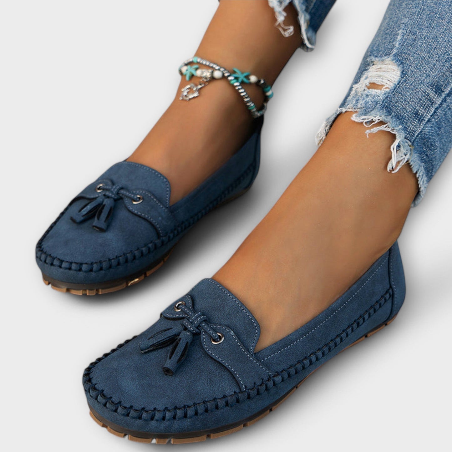 Women's Loafers Tassels Handmade Stitching Relaxed Modern