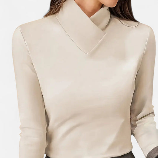 Da Donna Blusa Collo Incrociato Eleganza Casual Moderna