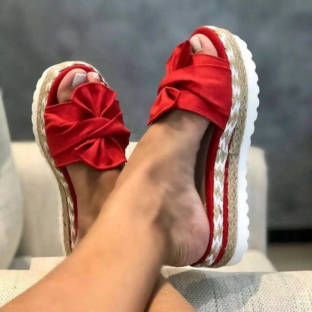 Da Donna Sandali Platform Intrecciati con Fascia Morbida