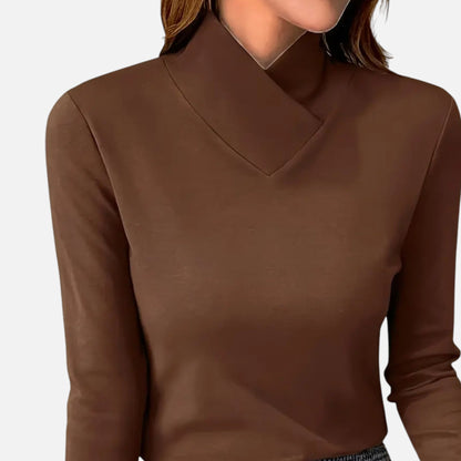 Da Donna Blusa Collo Incrociato Eleganza Casual Moderna