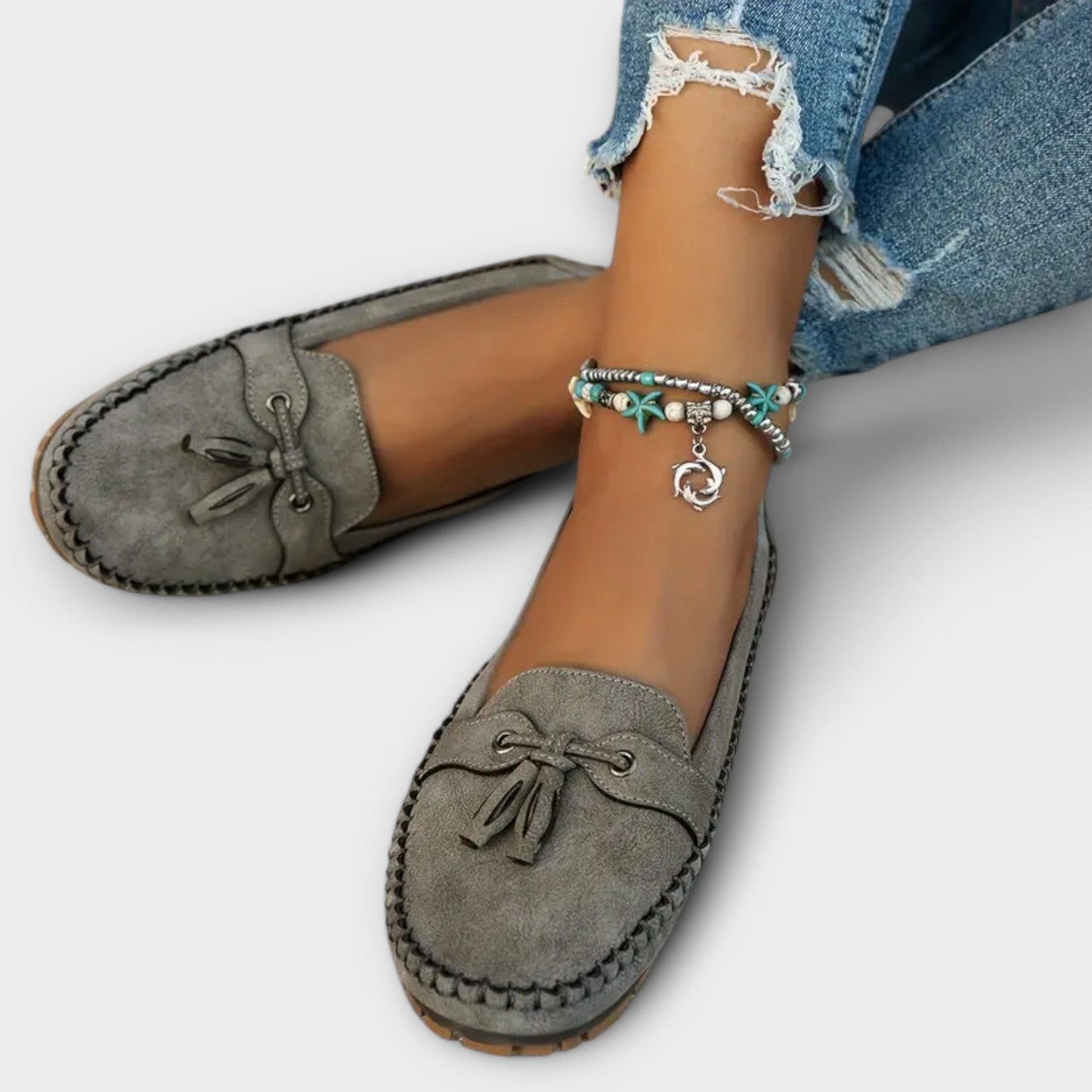 Women's Loafers Tassels Handmade Stitching Relaxed Modern