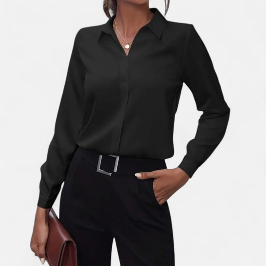 Donna Blusa Colletto Morbido Vestibilità Raffinata Stile Contemporaneo