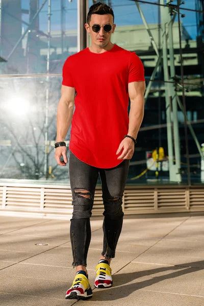 Da Uomo T-Shirt Athletic Extended Fit Performance Essential
