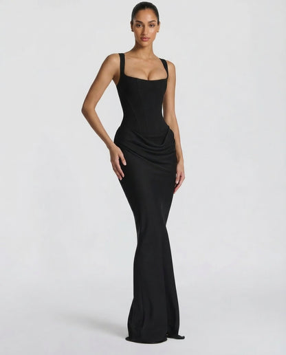 Da Donna Abito Maxi Corsetto con Drappeggio Sculpted Fit