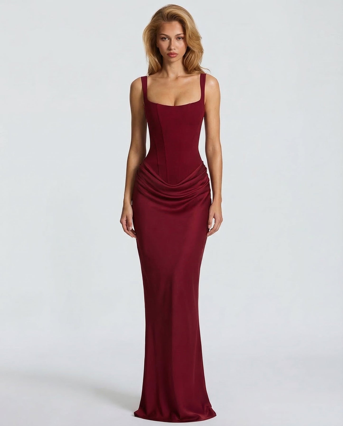 Da Donna Abito Maxi Corsetto Con Drappeggio Sagomato
