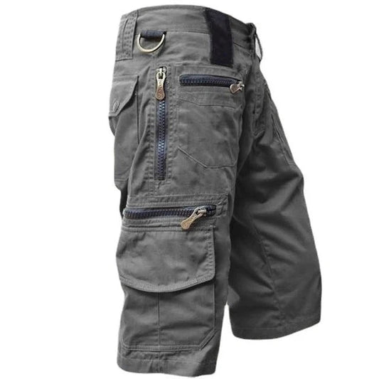 Da Uomo Shorts Cargo Utility con Tasche Multifunzione Zip