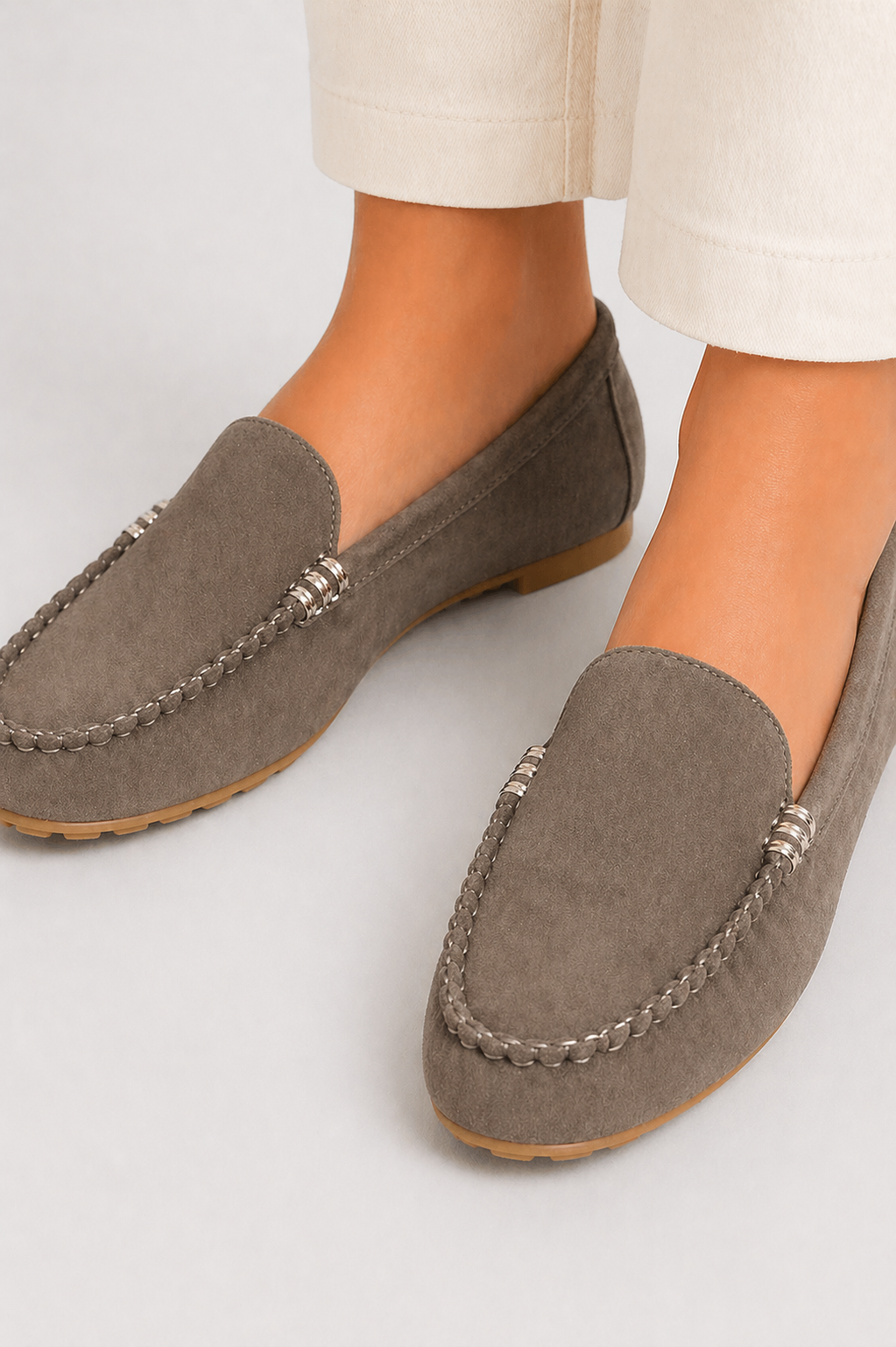 Da Donna Mocassini Slip On Dettaglio Metallico Struttura Elegante
