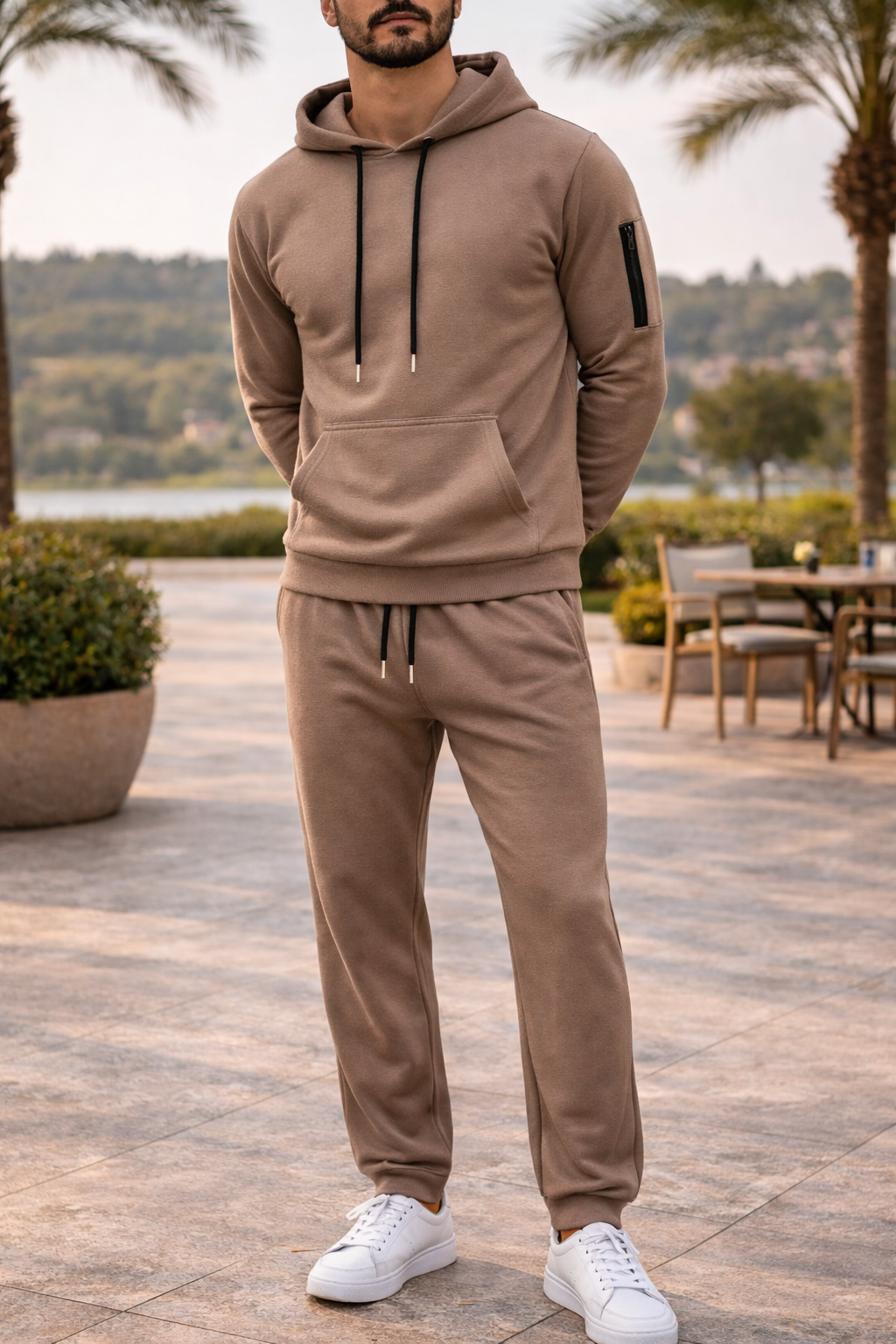 Da Uomo Completo Tuta con Felpa Cappuccio e Jogger Casual