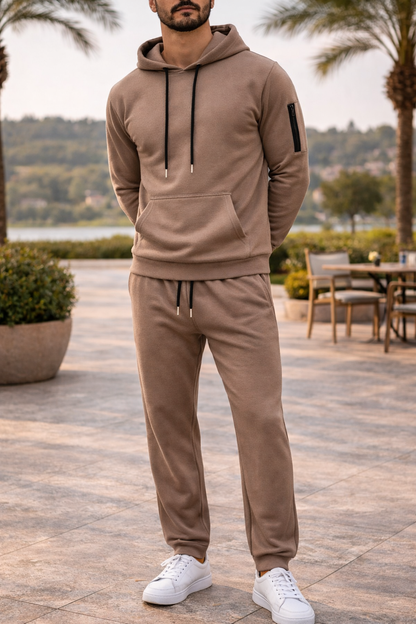 Da Uomo Completo Tuta con Felpa Cappuccio e Jogger Casual