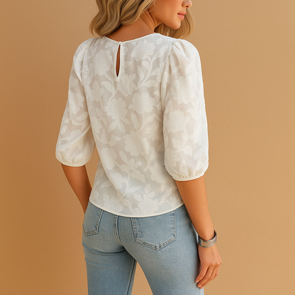 Da Donna Blusa Motivo Stampato Eleganza Casual Moderna