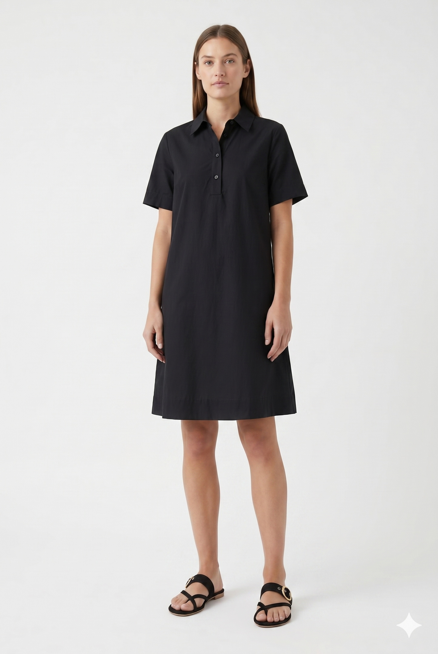 Da Donna Sandali Flat Cinturini Incrociati Fibbia Elegante Estiva