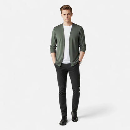 Da Uomo Cardigan Aperto Minimal Relax Fit Casual Moderno