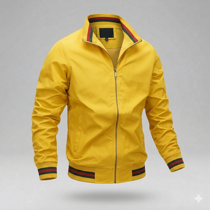 Da Uomo Giacca Leggera Con Zip Frontale Urbano Essenziale