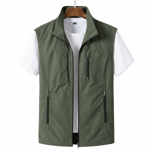 Da Uomo Gilet Utility Leggero Multi Tasca Strutturato