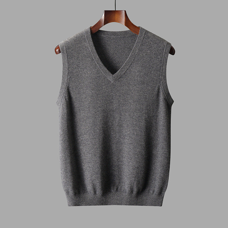 Da Uomo Gilet In Maglia Con Scollo A V