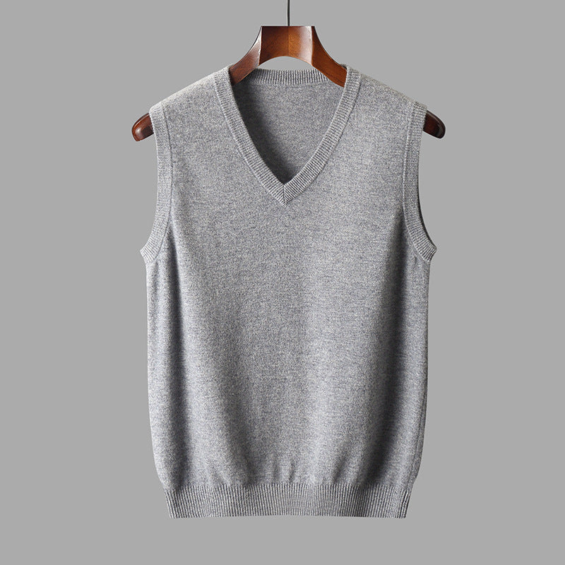 Da Uomo Gilet In Maglia Con Scollo A V