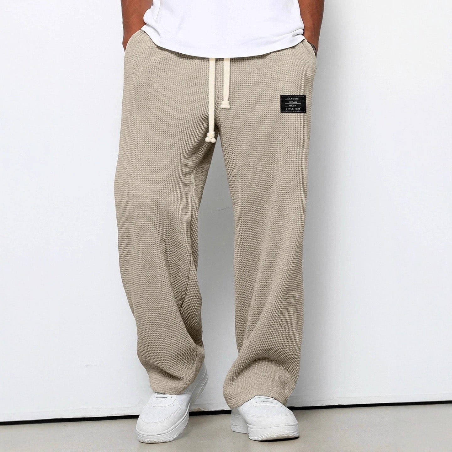 Da Uomo Pantaloni Relaxed Fit con Vita Regolabile