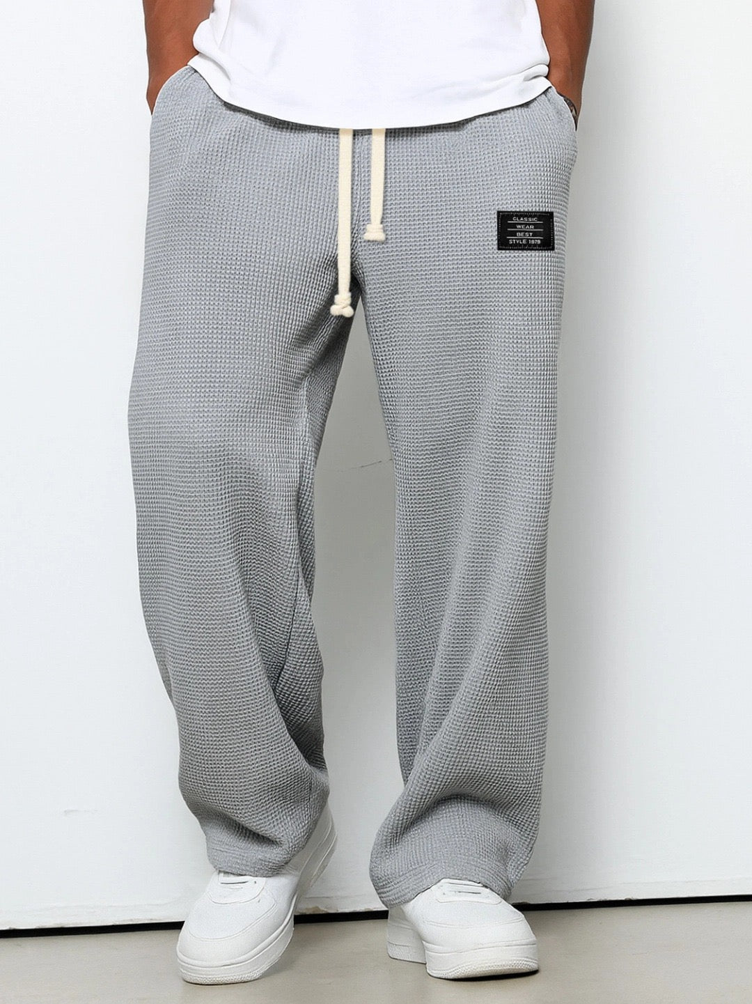 Da Uomo Pantaloni Relaxed Texture Fit Regolabile Urbano