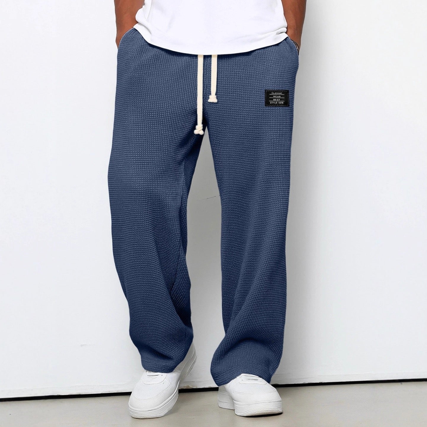 Da Uomo Pantaloni Relaxed Texture Fit Regolabile Urbano