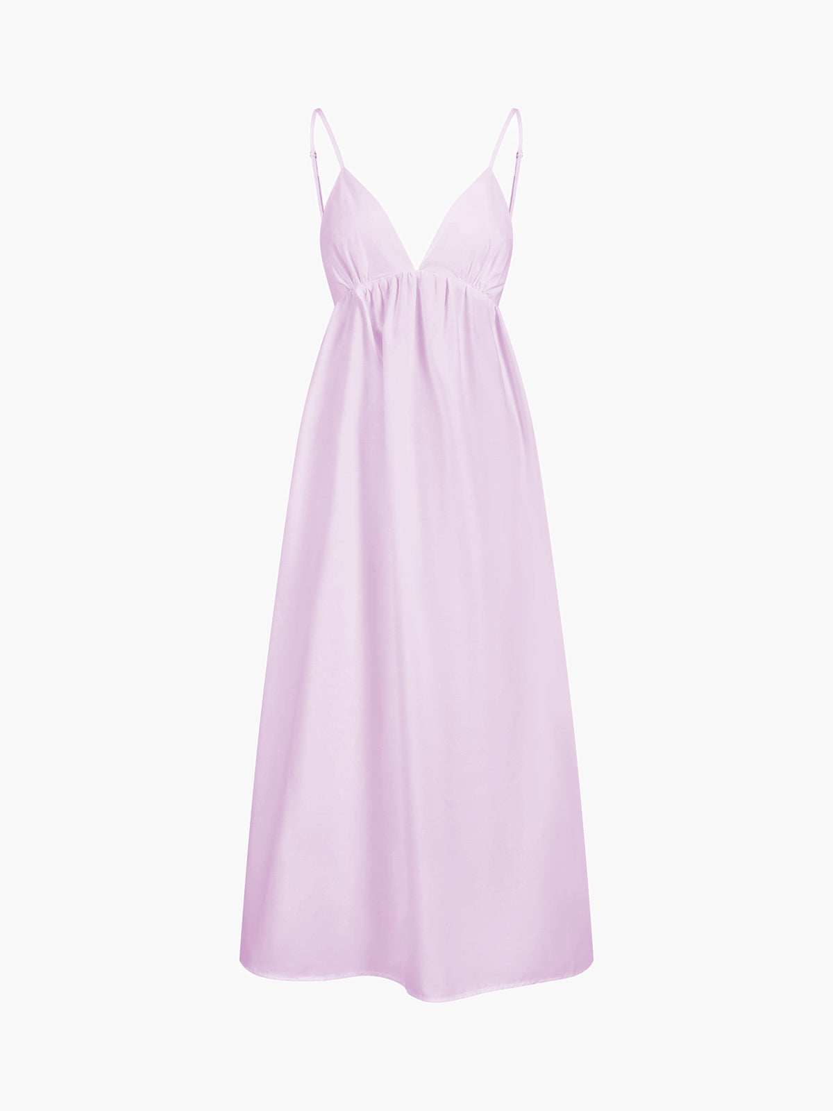 Da Donna Abito Maxi con Spalline Scollo Profondo e Vita Aperta