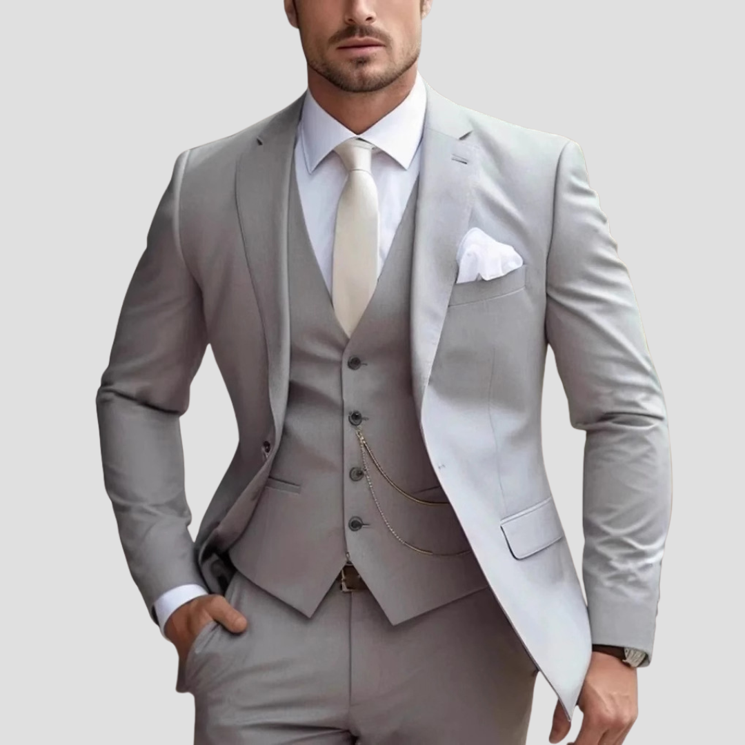 Da Uomo Abito Tre Pezzi Slim Fit Eleganza Sartoriale Formale