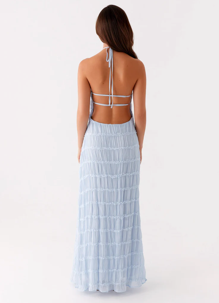 Da Donna Abito Maxi Testurizzato con Collo all'Americana da Invitata a Matrimonio