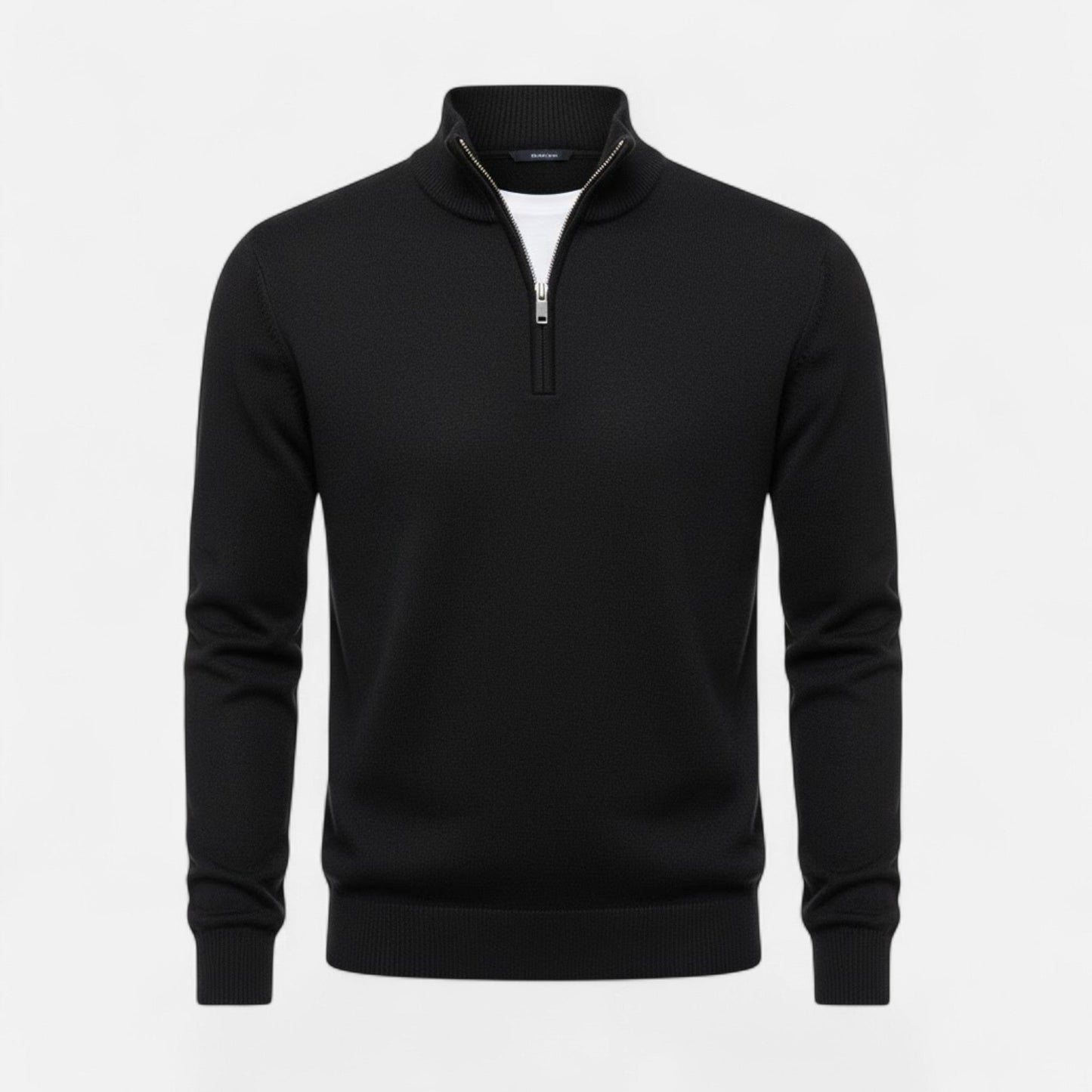 Da Uomo Maglia Heritage con Zip Collo Alto in Cashmere Blend