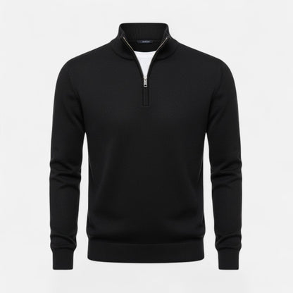 Da Uomo Maglia Heritage con Zip Collo Alto in Cashmere Blend
