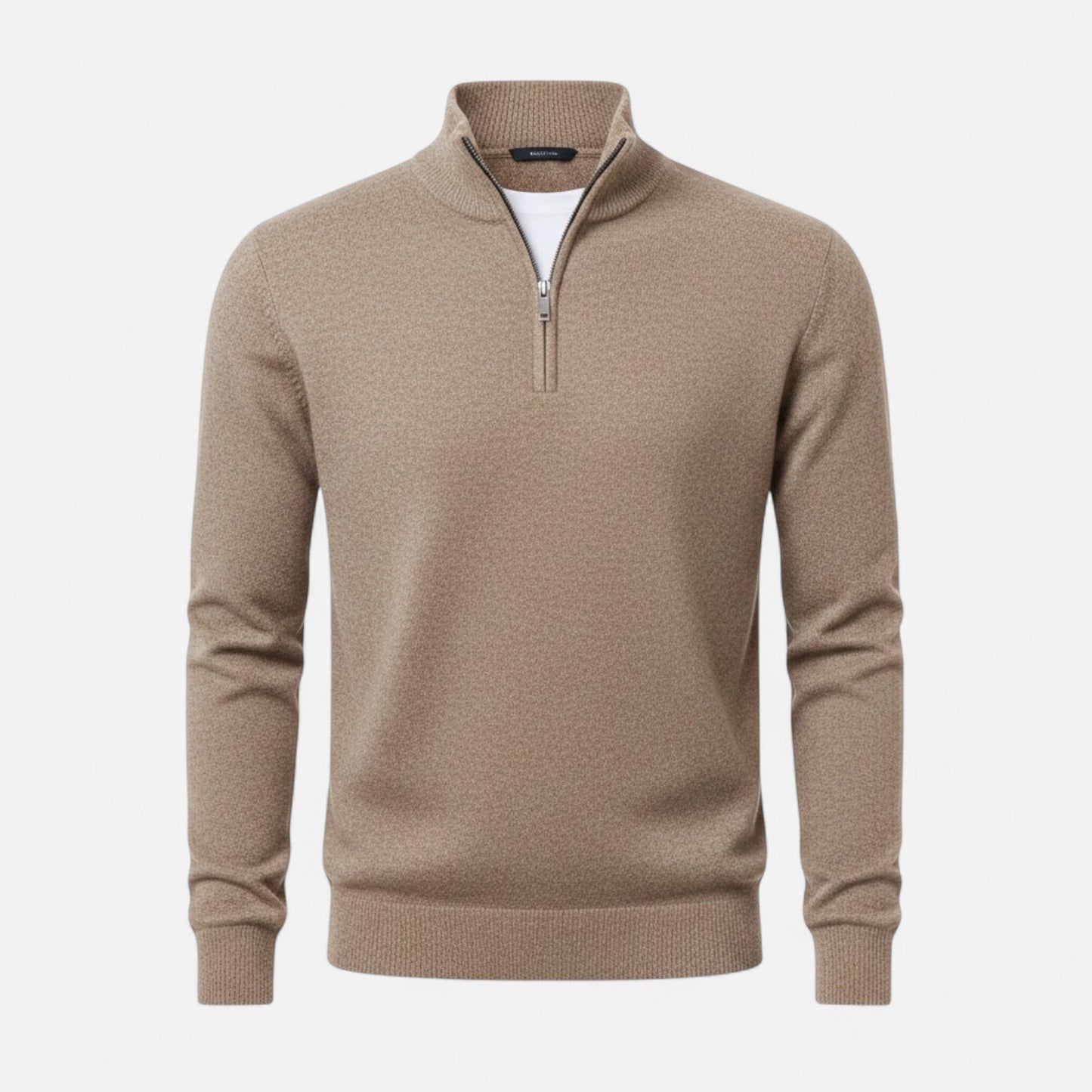 Da Uomo Maglia Heritage con Zip Collo Alto in Cashmere Blend