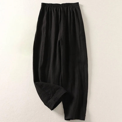 Da Donna Pantaloni Palazzo a Gamba Larga con Vita Elasticizzata