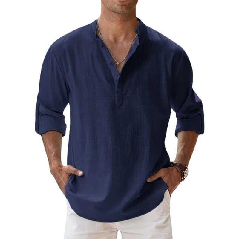 Da Uomo Camicia Linen Blend Relaxed Summer Essential