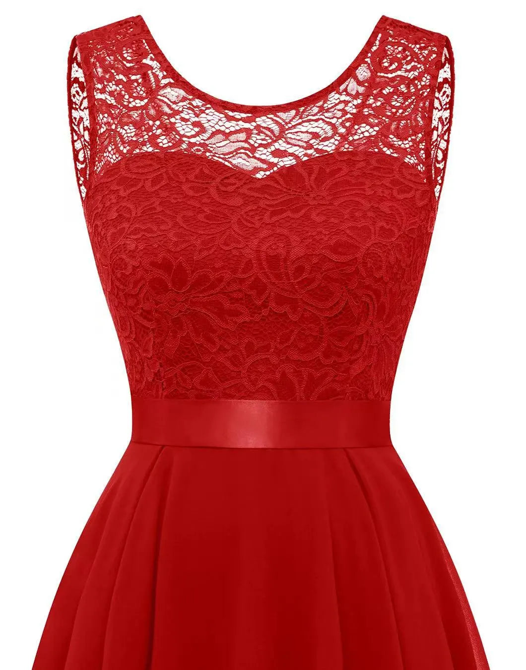 Da Donna Abito High-Low Elegante Fluido Senza Maniche