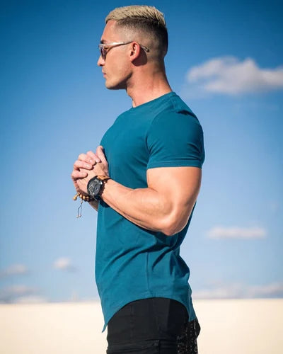 Da Uomo T-Shirt Athletic Extended Fit Performance Essential