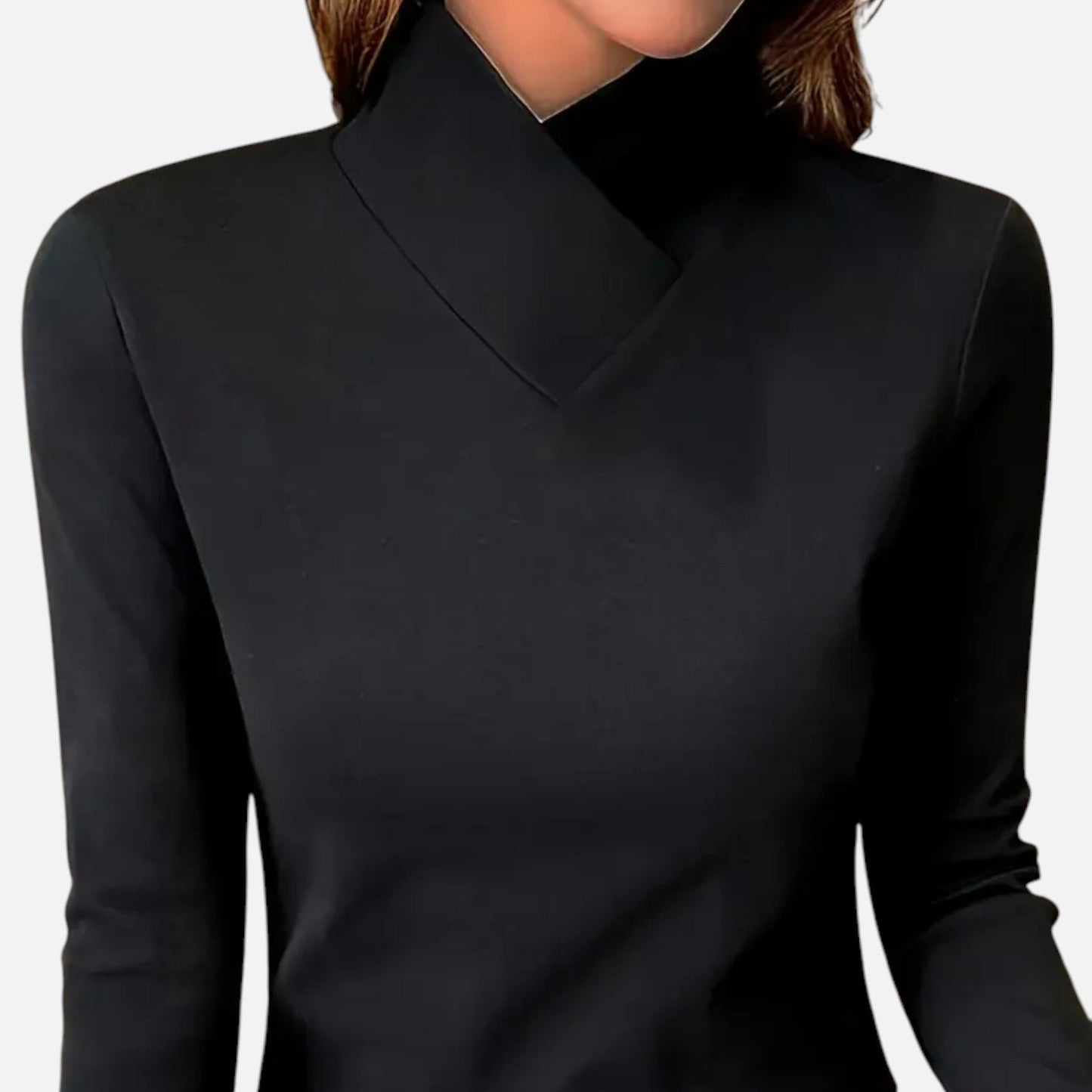 Da Donna Blusa Collo Incrociato Eleganza Casual Moderna