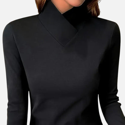 Da Donna Blusa Collo Incrociato Eleganza Casual Moderna