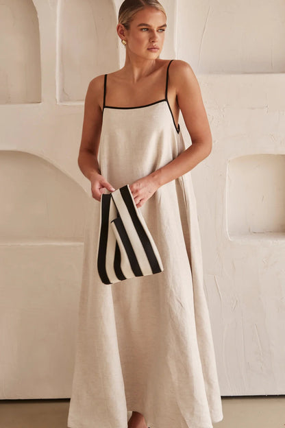 Da Donna Abito Maxi Spalline Sottili Silhouette Fluida Rilassata