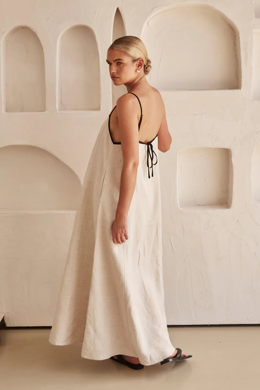 Da Donna Abito Maxi Spalline Sottili Silhouette Fluida Rilassata